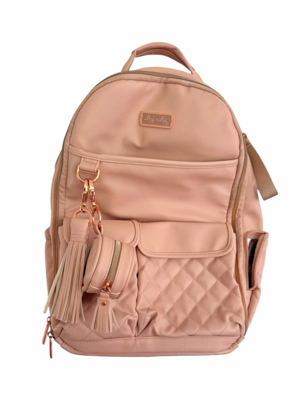 🦋Itzy Ritzy Boss Plus Diaper Bag 
Backpack Blush Pink and 
Diaper Bag Charm pod